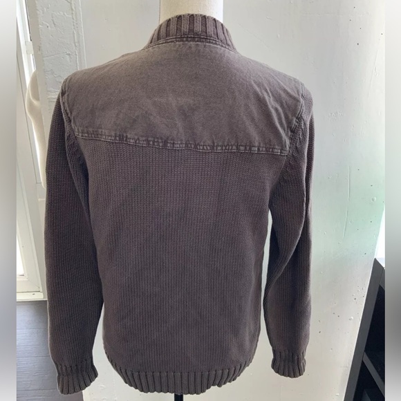 Ruff Hewn Brown Button Front Cardigan Sweater W/Pockets Women’s Large - Picture 2 of 3